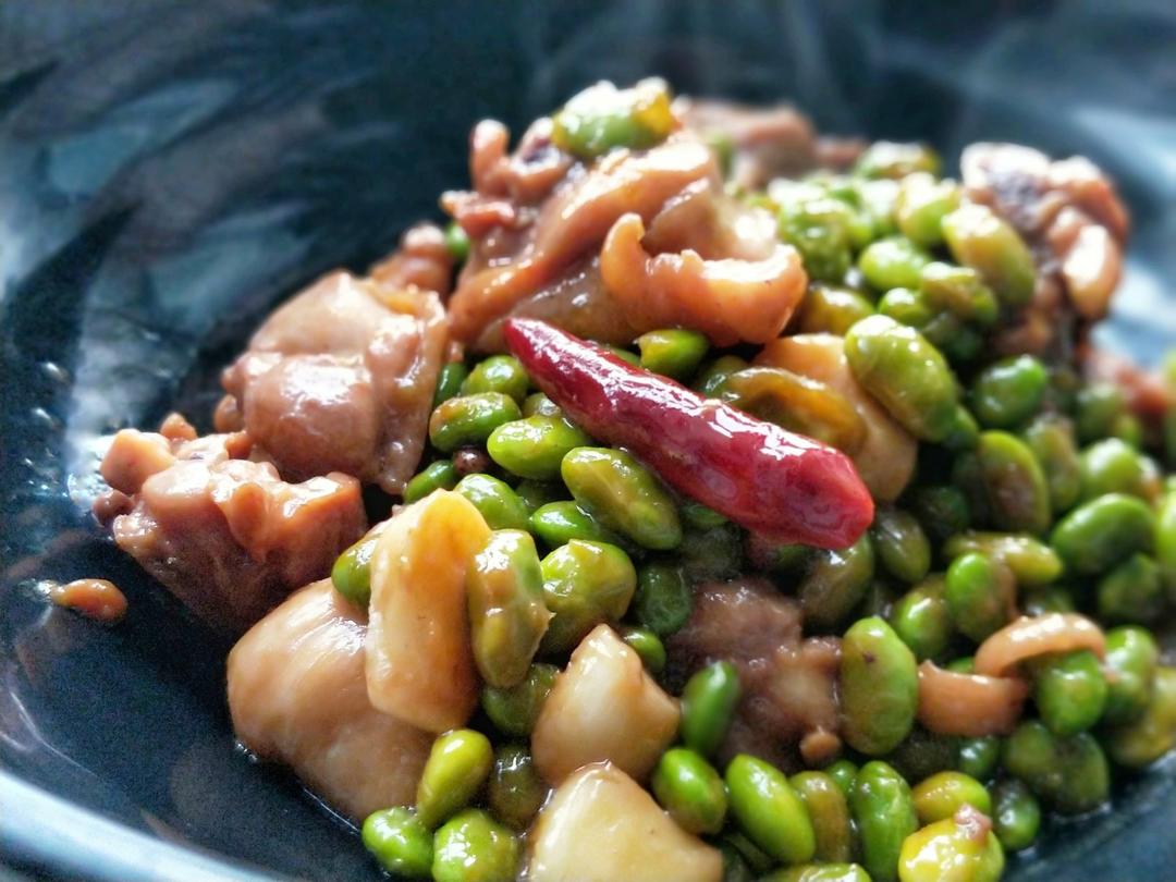 毛豆烧鸡