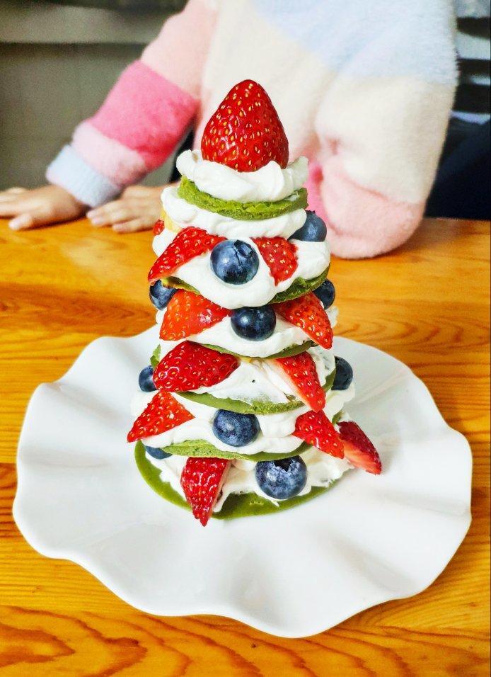 免烤箱❗️高颜值巨好吃的圣诞树松饼蛋糕🎄手把手教你做，让我们一起快乐过圣诞。