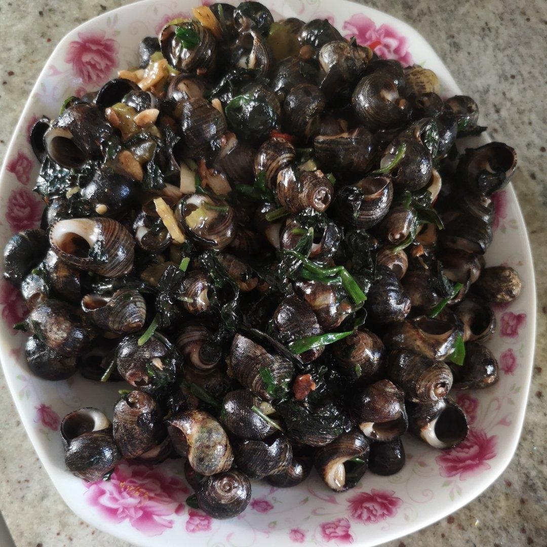 有灵魂的紫苏炒田螺