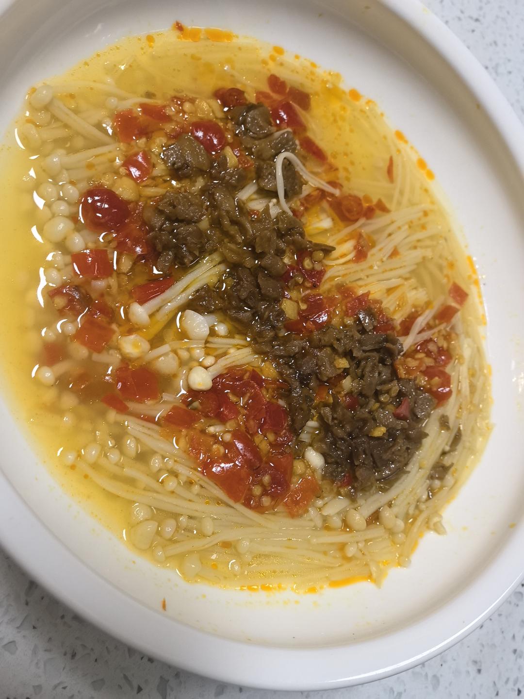 【清蒸金针菇--微波炉快手菜】