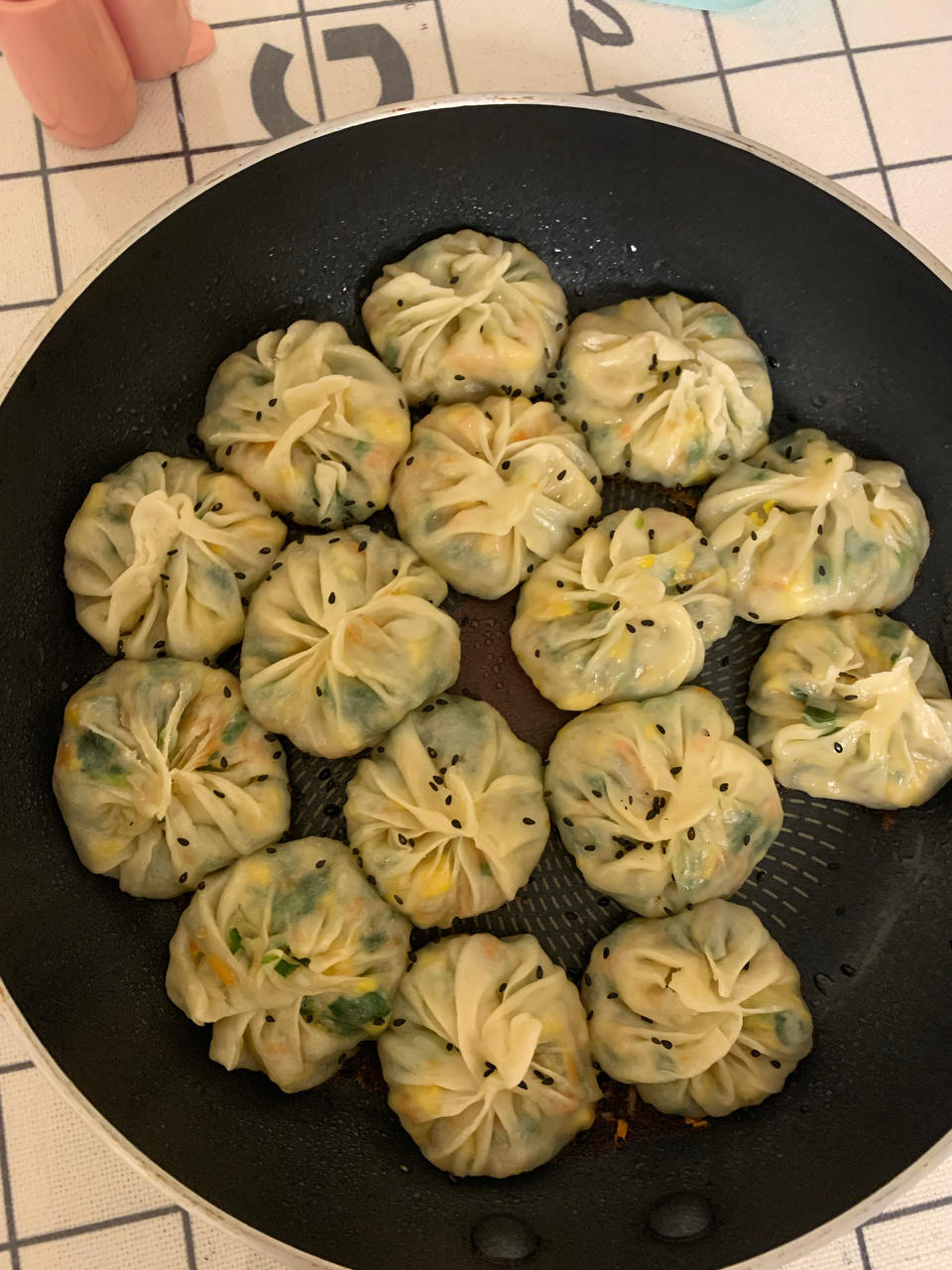 饺子皮水煎包
