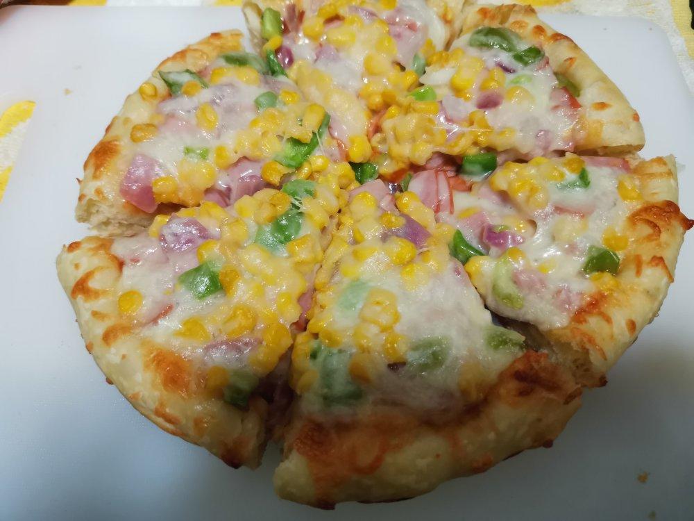 雁子yaung做的披萨 简单版六寸厚底