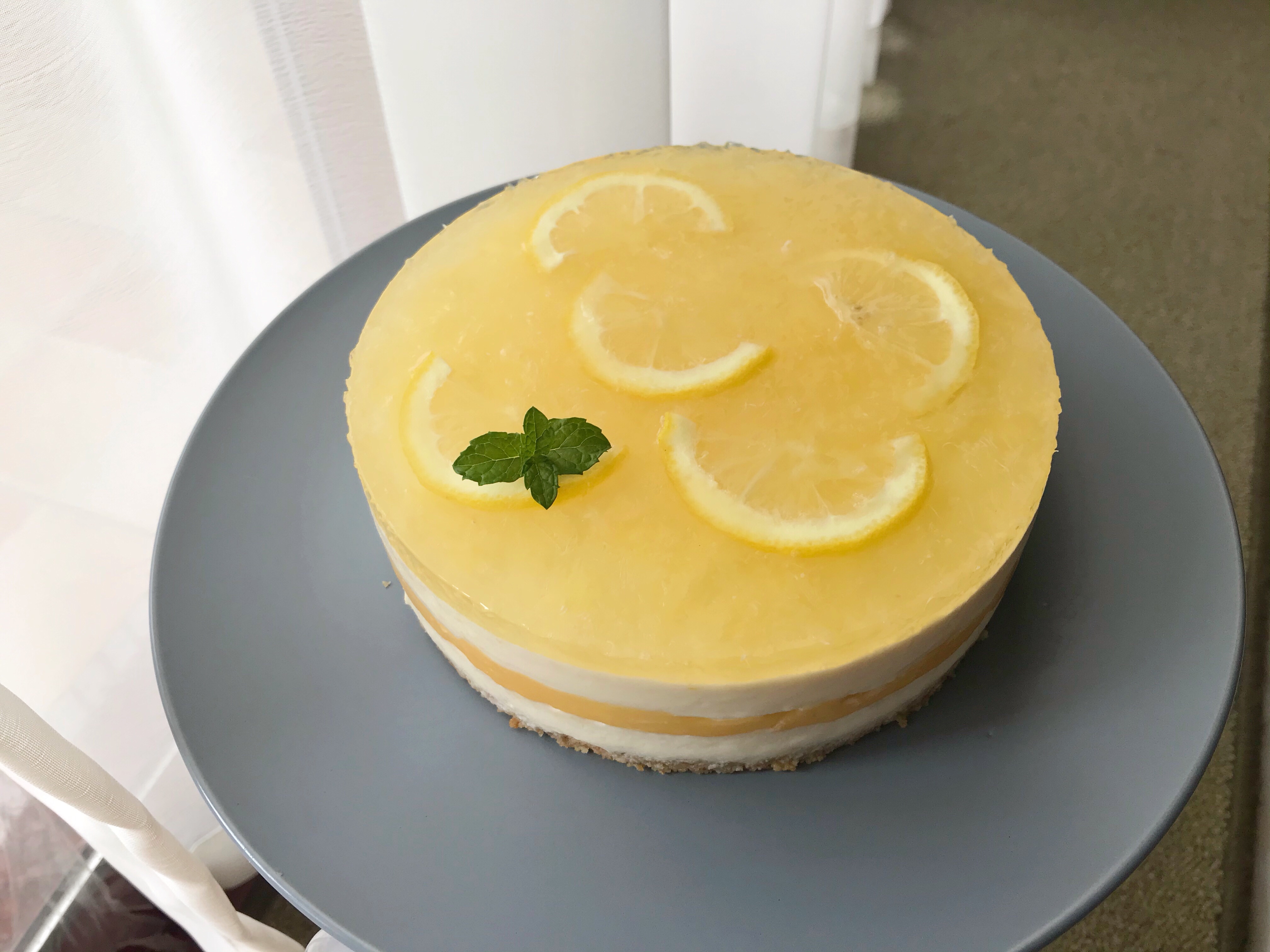 🌿🍋🍰夏日清爽柠檬蛋糕（慕斯）-对新手小白也很友好