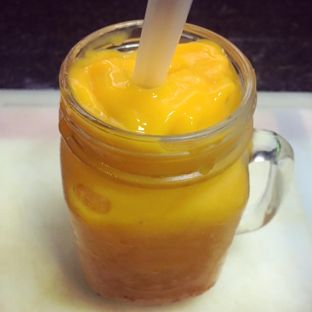 ni算哪块小饼干呀做的芒果冰沙