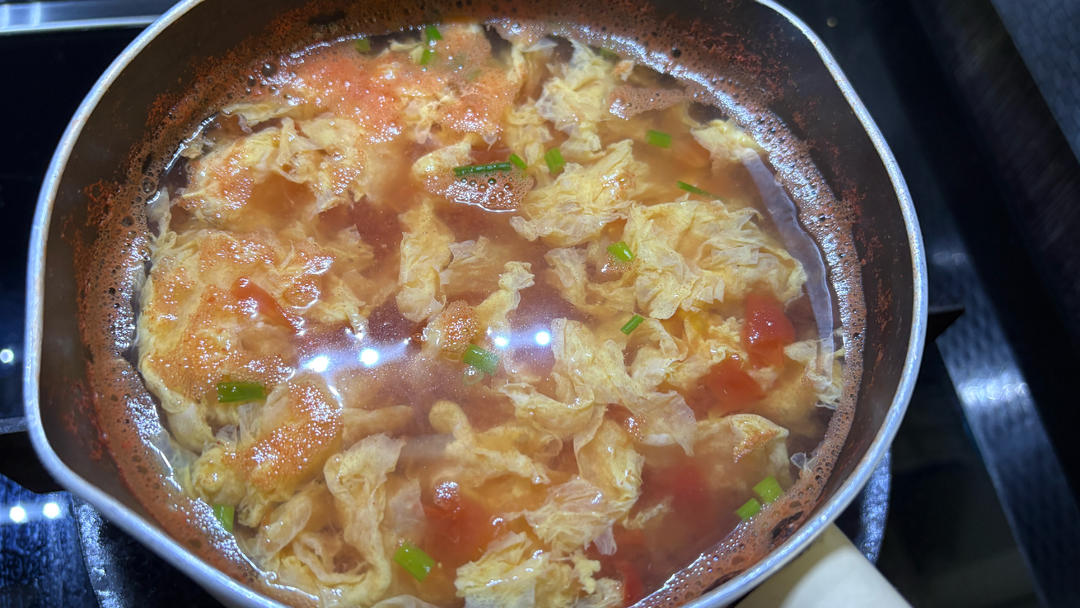健康无油的番茄鸡蛋汤｜适当香油