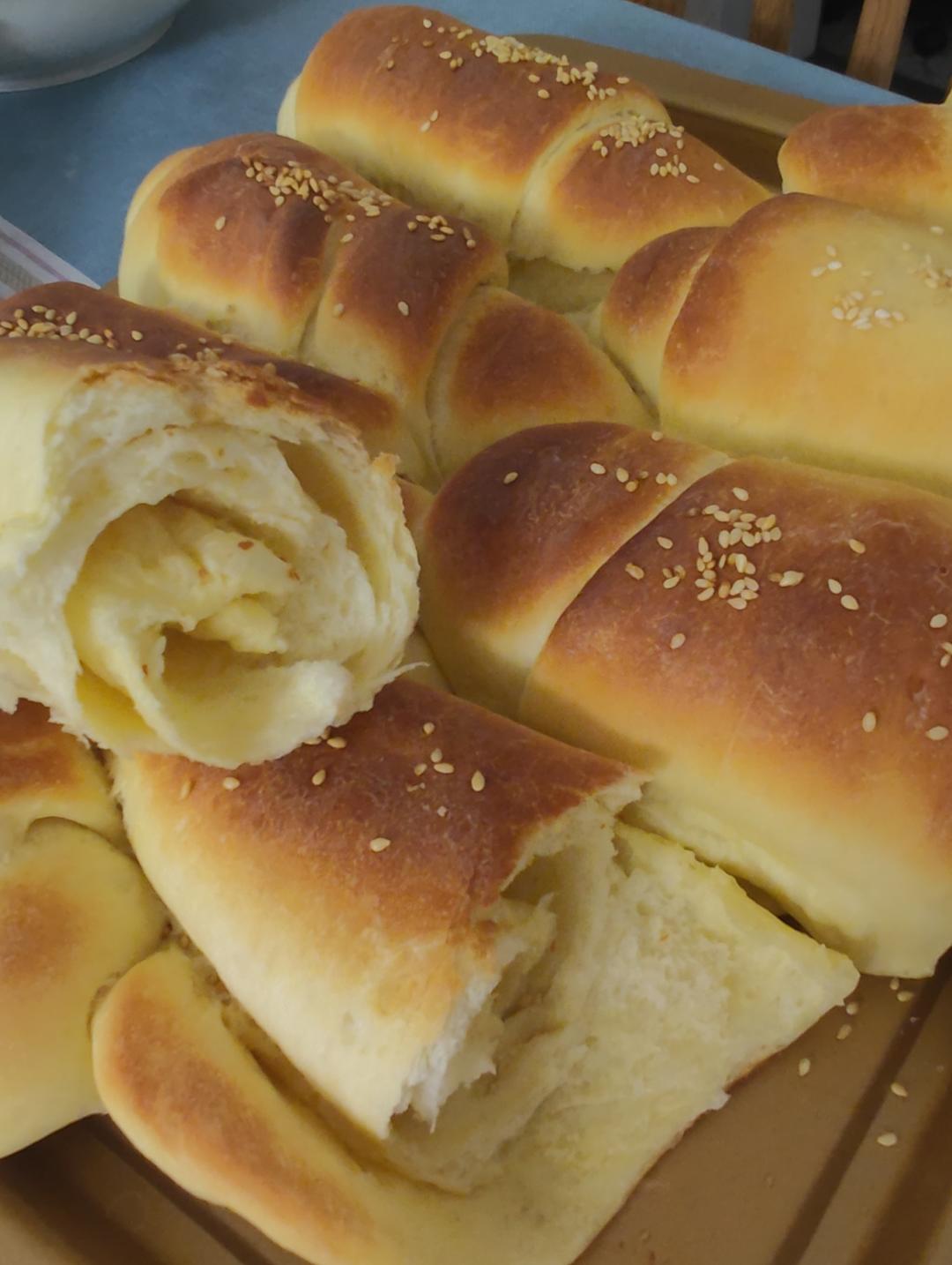 一次发酵‼️无需手套膜‼️低糖少油版日式海盐卷