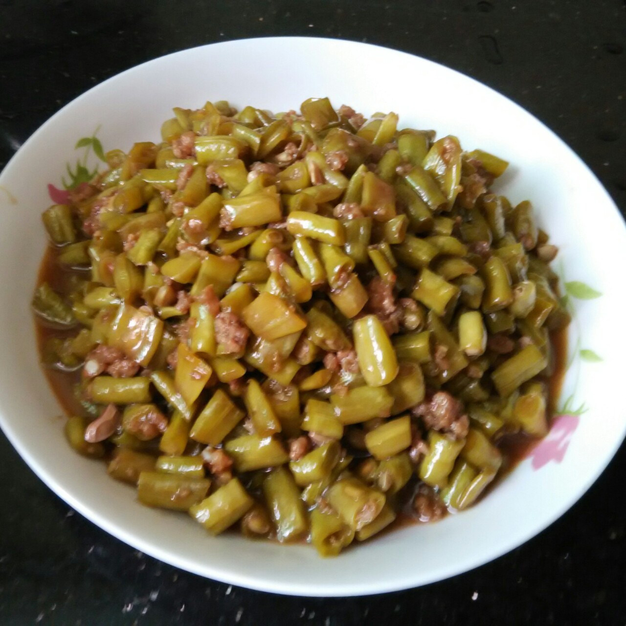 酸豆角炒肉末