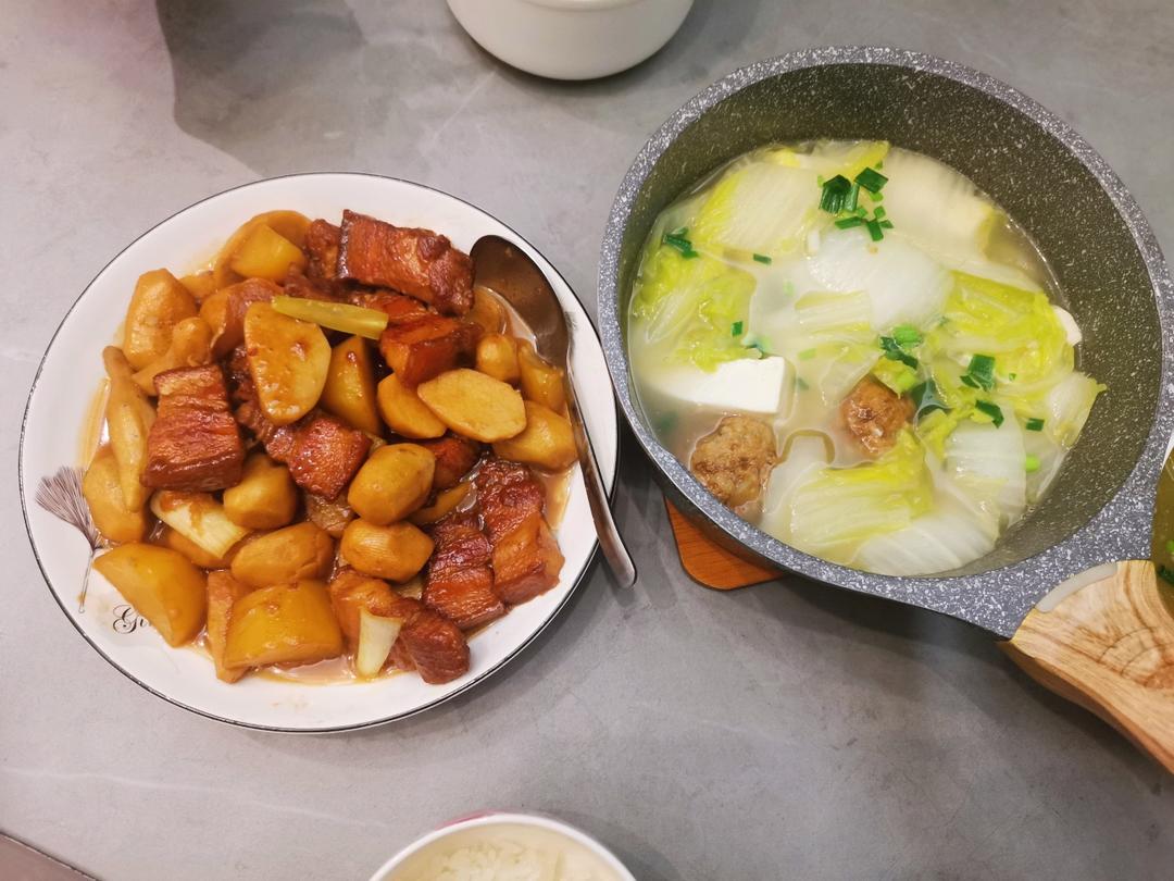 红烧肉炖土豆（丝毫不腻）