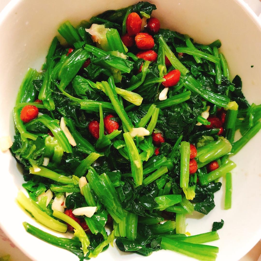 兔子sandy做的比店里都好吃的快手菜老醋菠菜