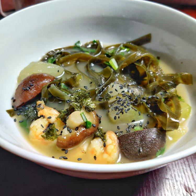 非常刮油的冬瓜海带虾汤