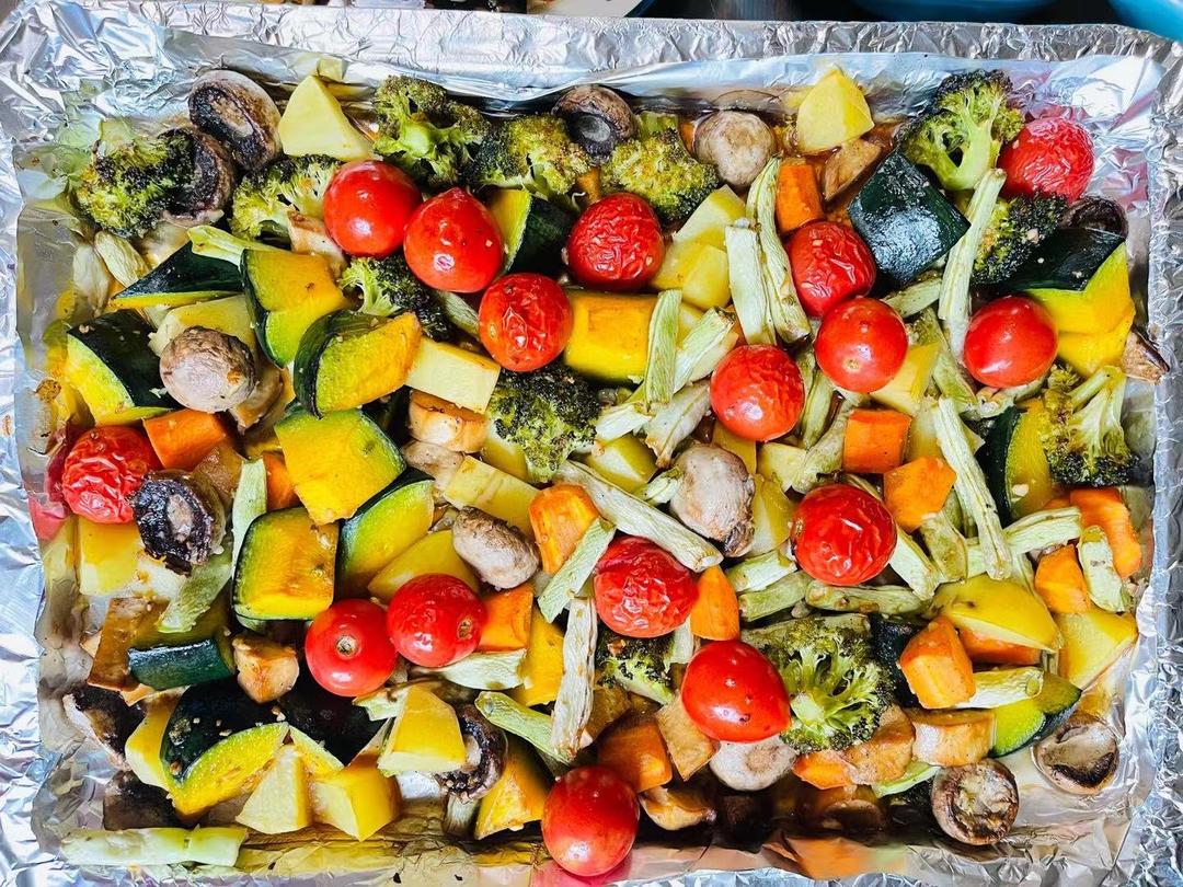 减肥期间的烤蔬菜
