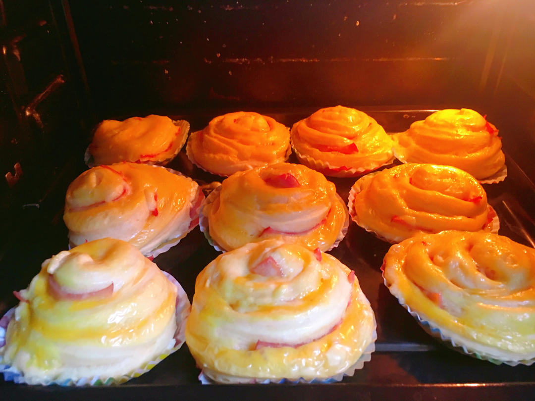 培根芝士面包卷【松下微蒸烤箱DS900】