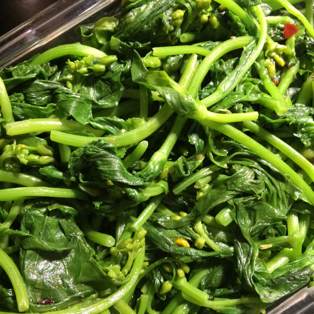 辣椒止痛贴做的清炒油菜