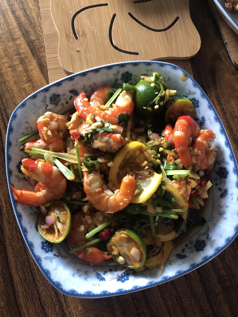 百香果柠檬🍋酸辣虾