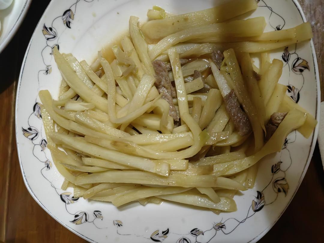 茭白炒肉丝的做法