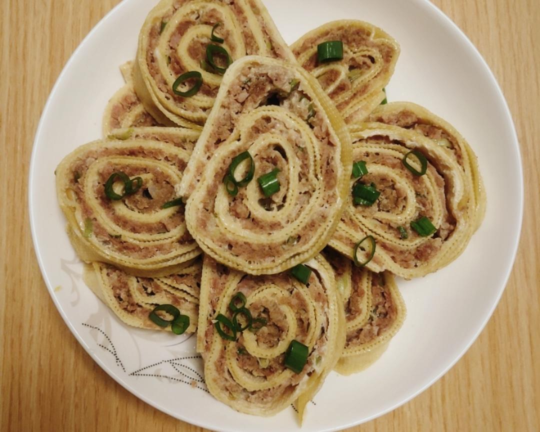 千张卷(干豆腐猪肉馅卷)