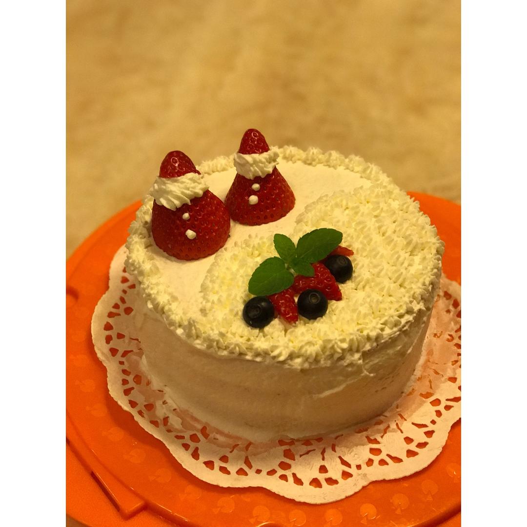 圣诞草莓雪人裸蛋糕～超简单懒人版