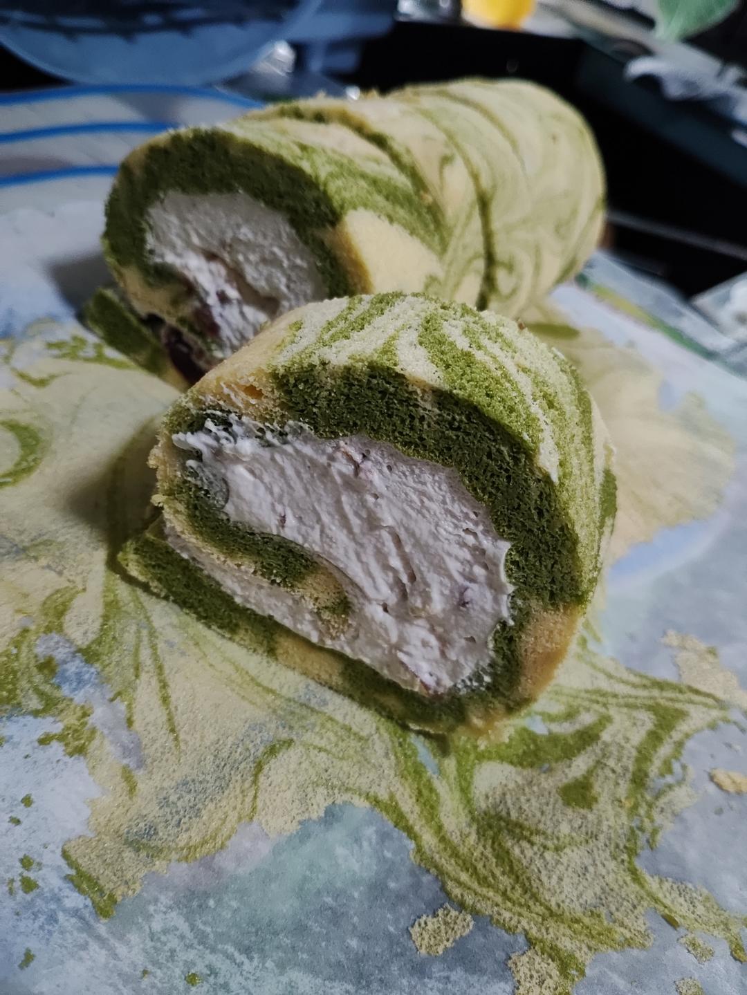 斑斓大理石蛋糕卷