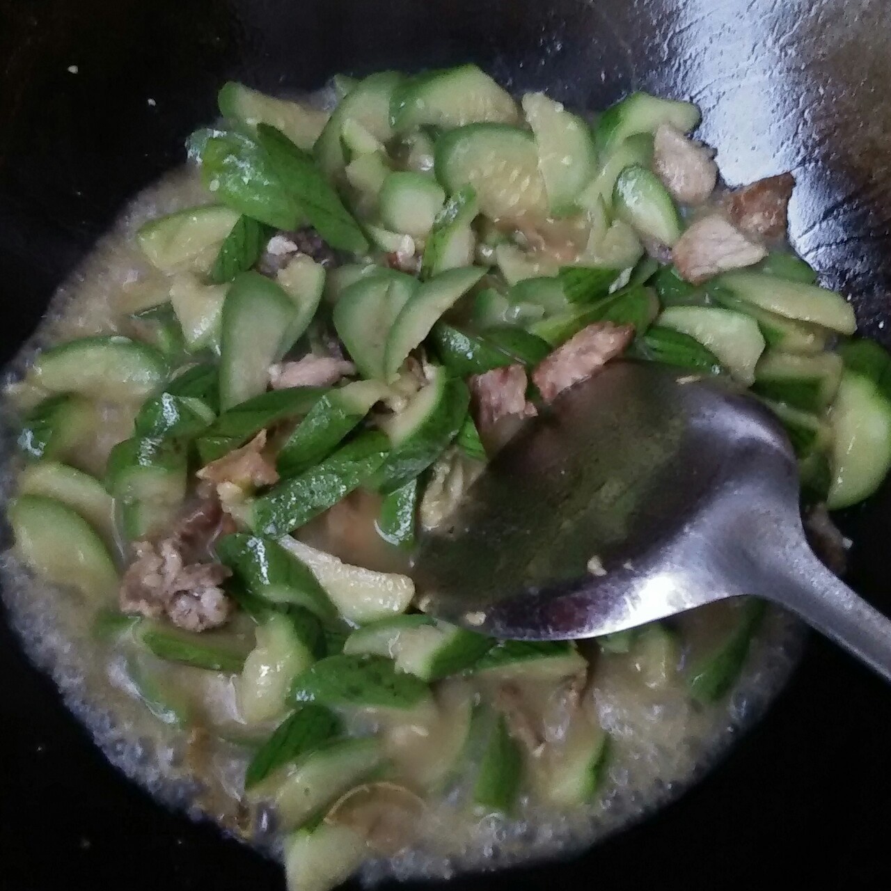 丝瓜炒瘦肉