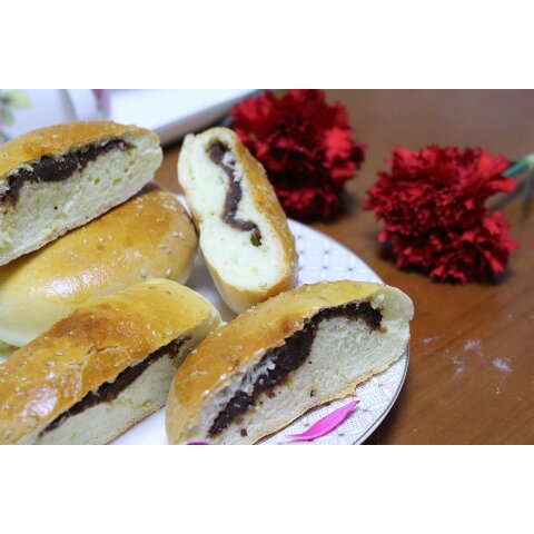 日式传统红豆面包