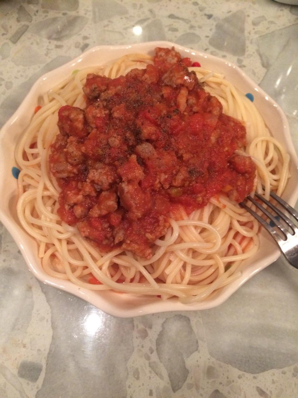 番茄肉酱意大利面
