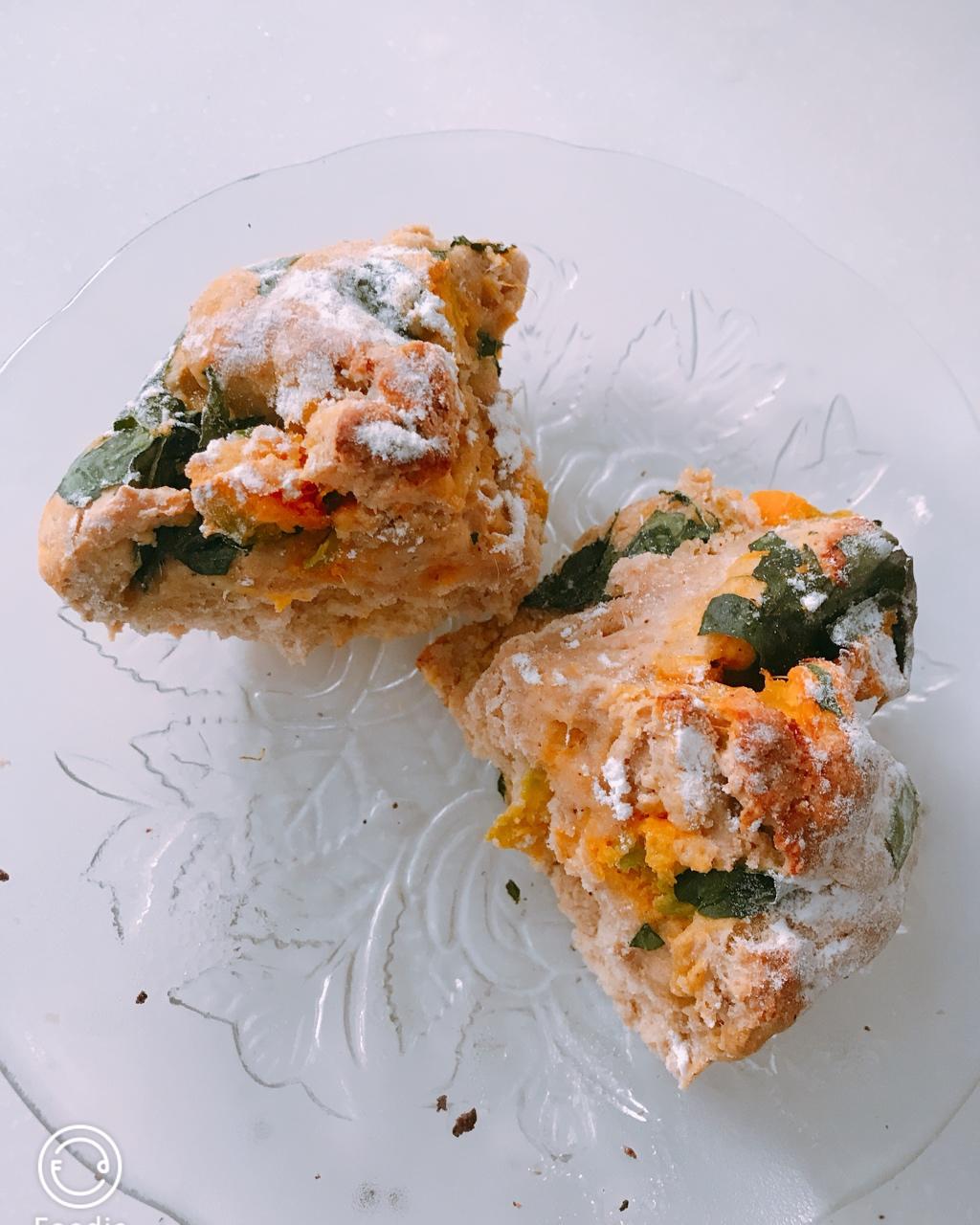 菠菜南瓜奶酪丹波面包丨健康·烘焙
