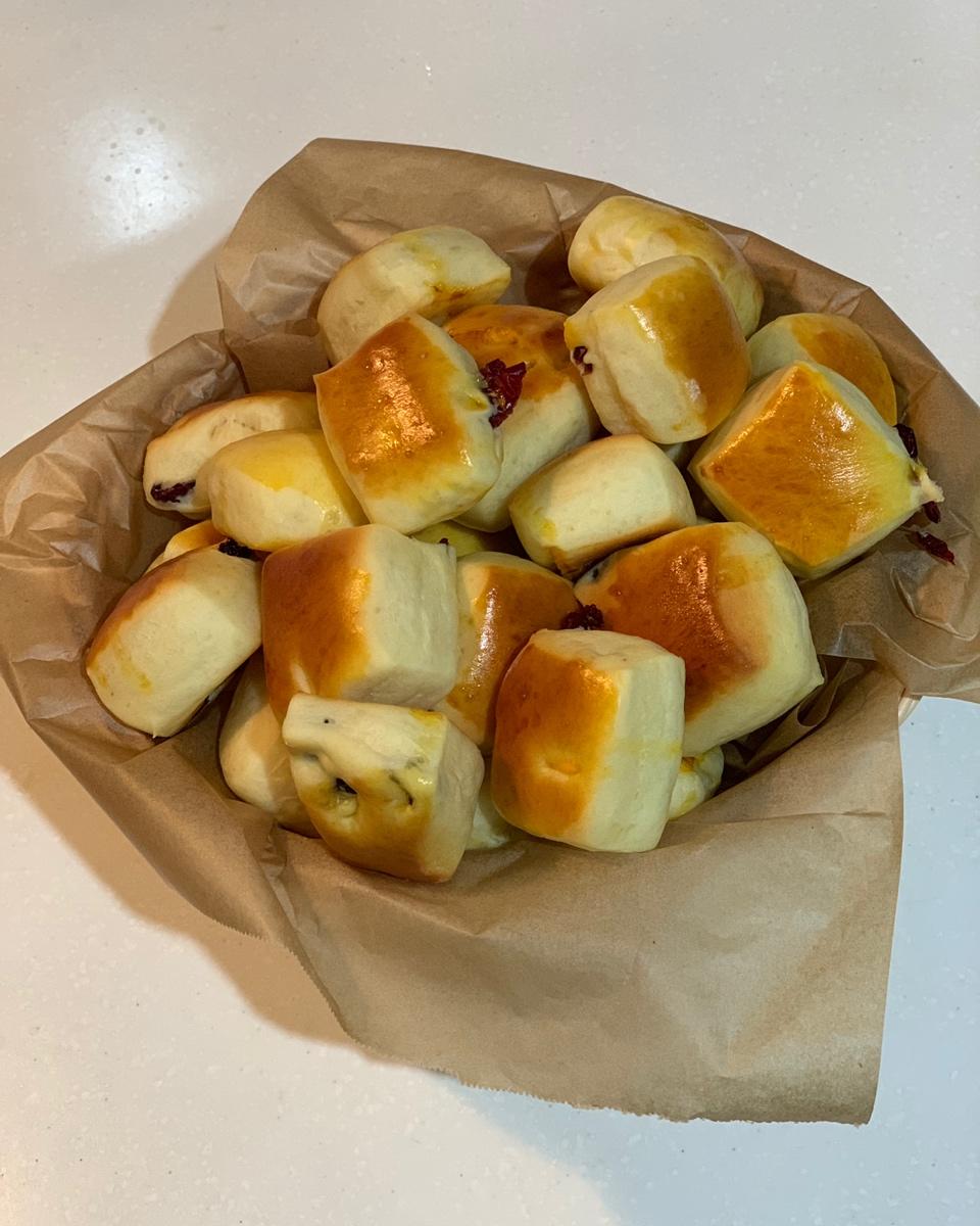 蔓越莓优格小面包块