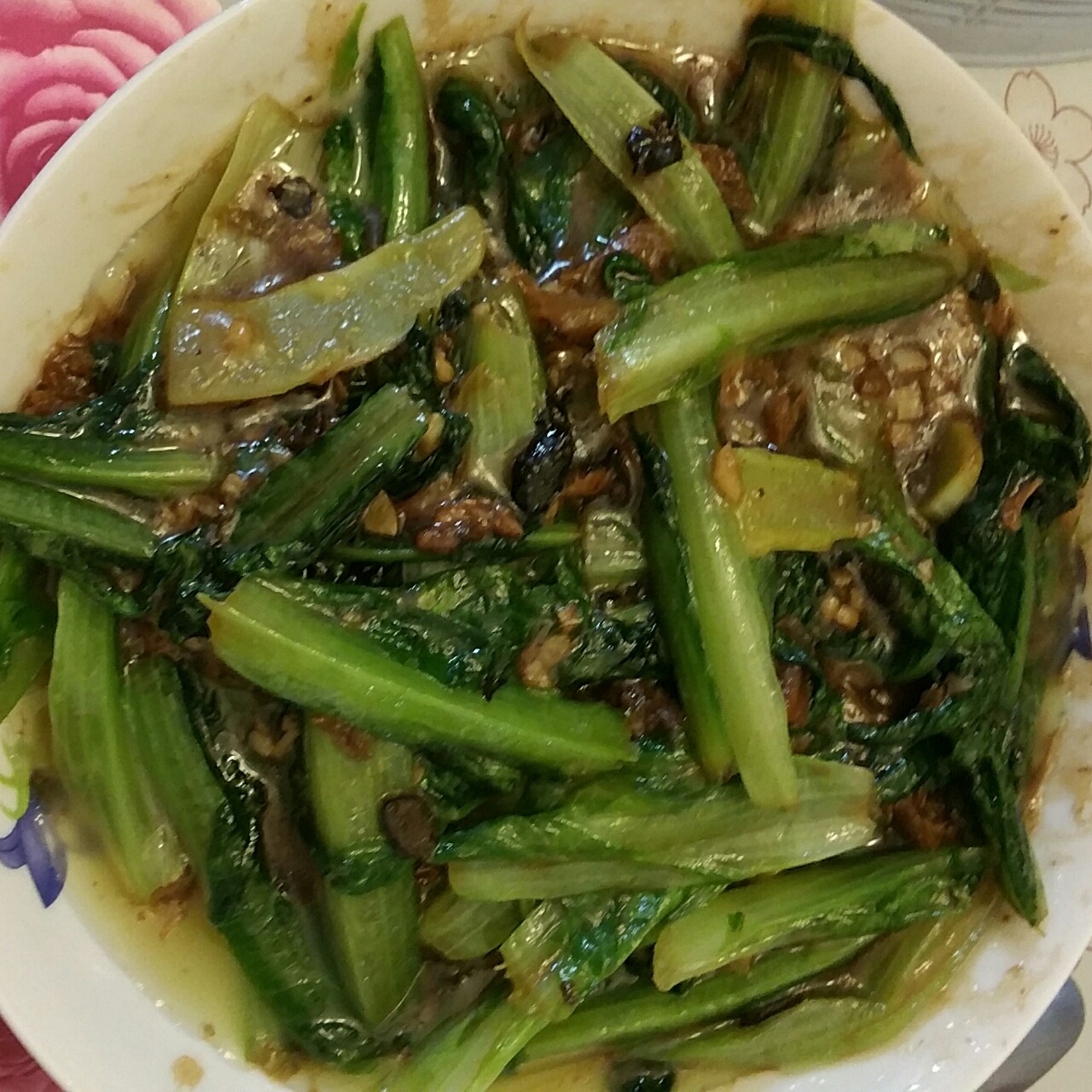 豆豉鲮鱼炒油麦菜