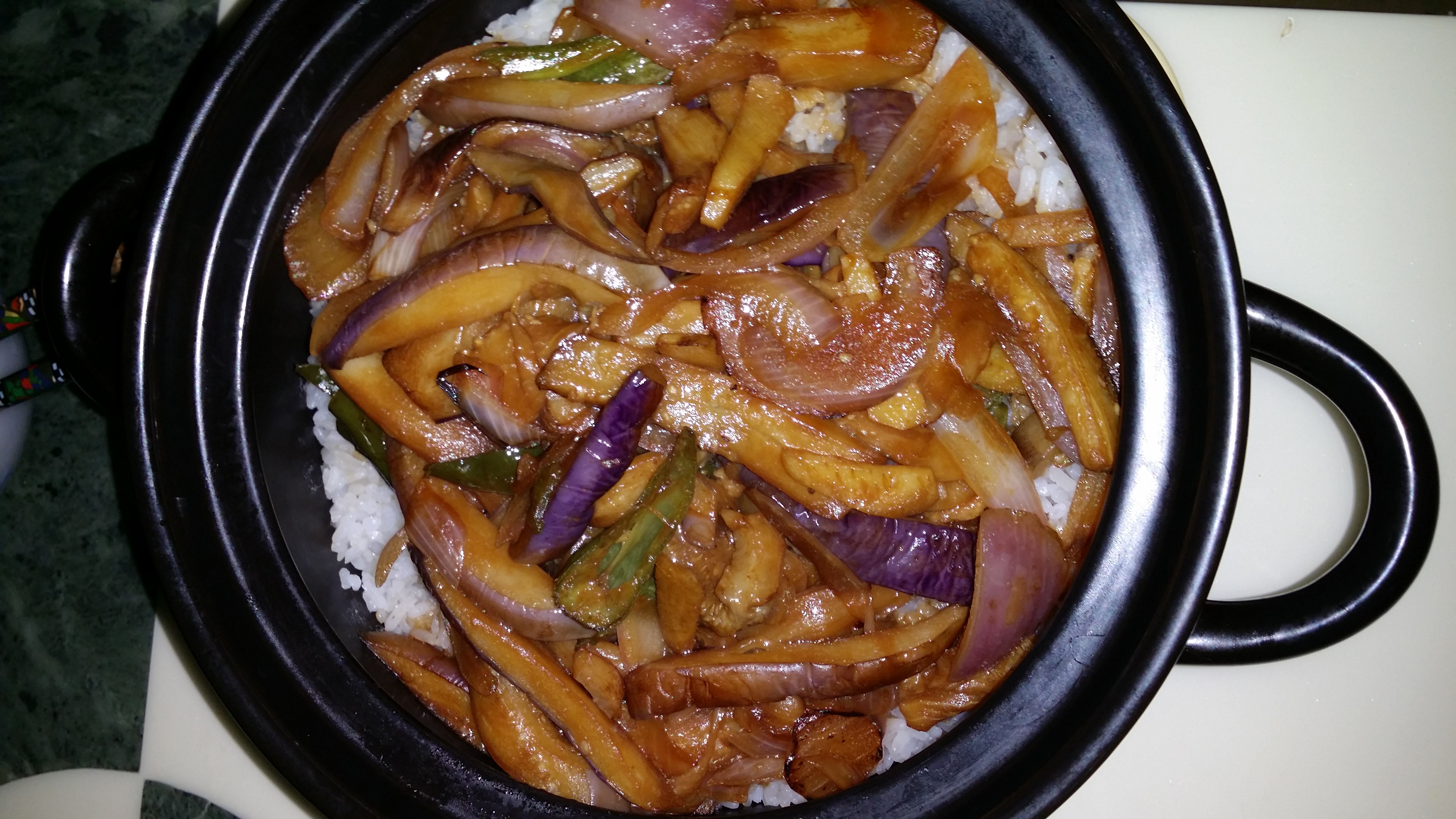 鱼香茄子煲