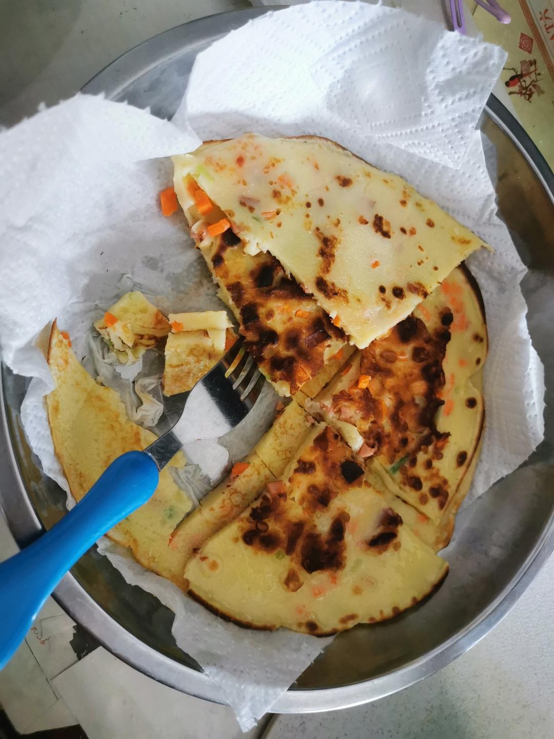 简单快手蔬菜鸡蛋煎饼