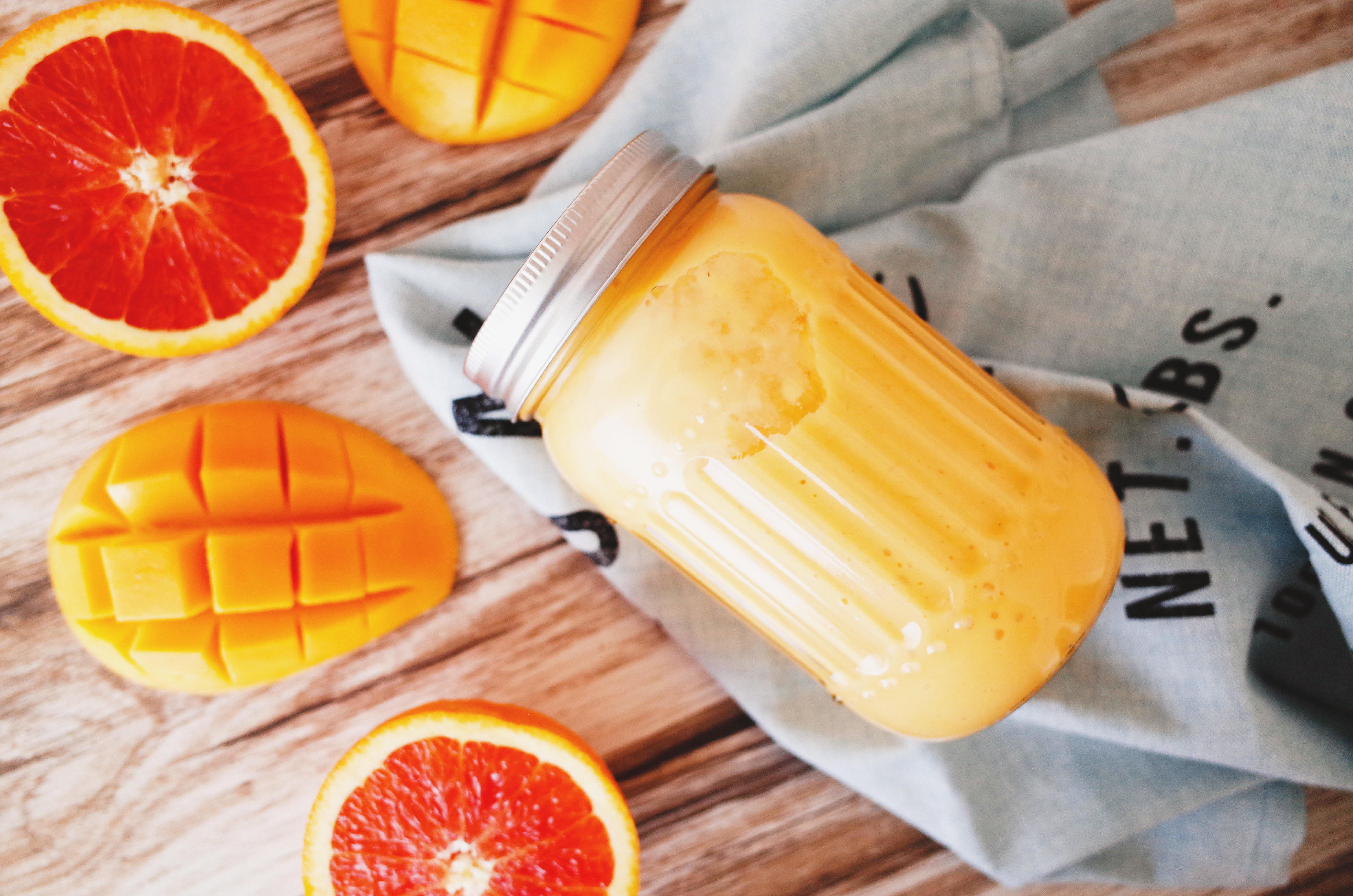 芒果甜橙酸奶饮的做法