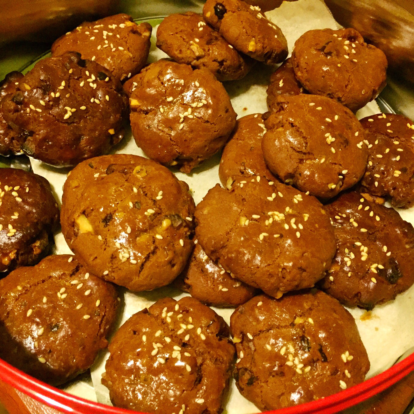 酸柠檬829做的红枣红糖核桃饼干