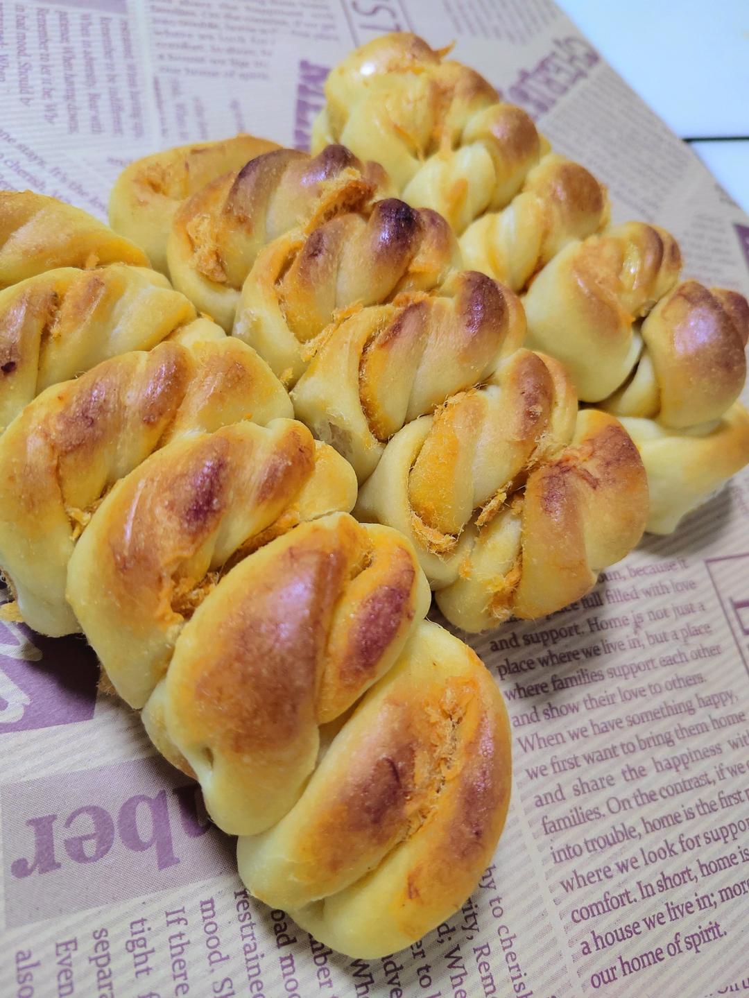 超好吃的一发肉松小卷面包