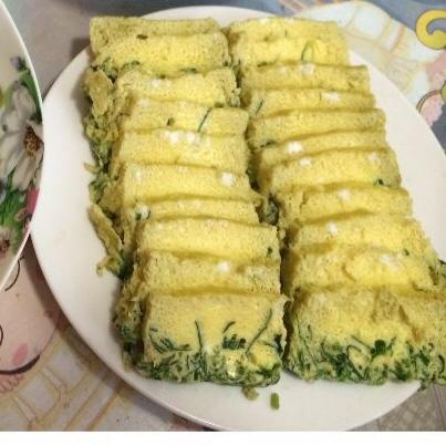 蘸汁菠菜鸡蛋糕——春季养生多吃菠菜