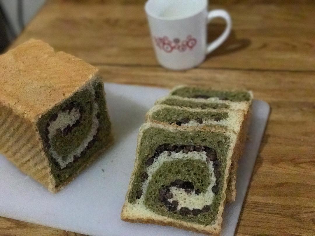 抹茶蜜豆吐司