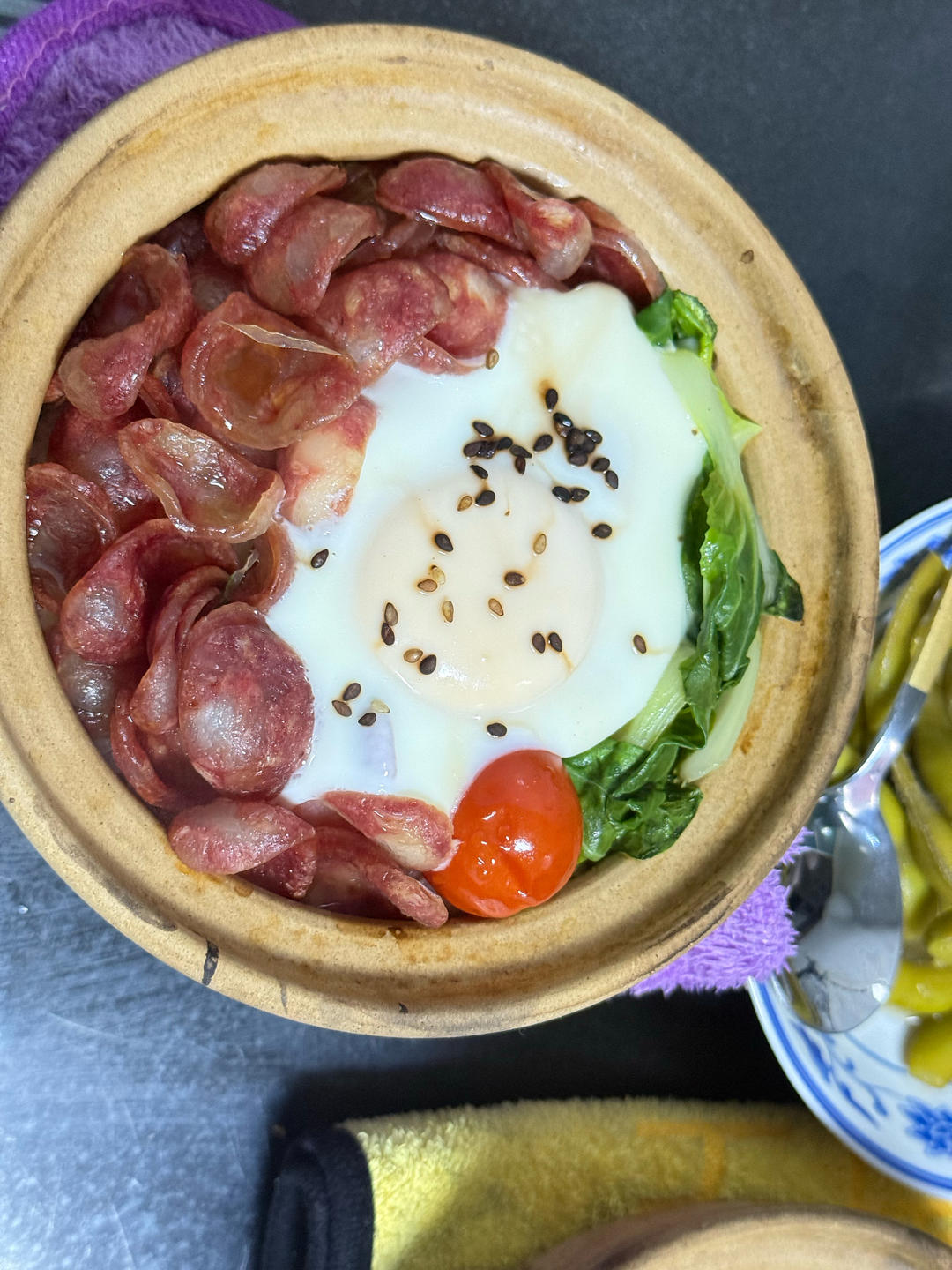 香喷喷的🍲腊肠煲仔饭（砂锅版）超简单神速