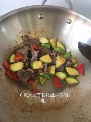 令人垂涎的黑椒牛肉炒云南小瓜的做法 步骤9