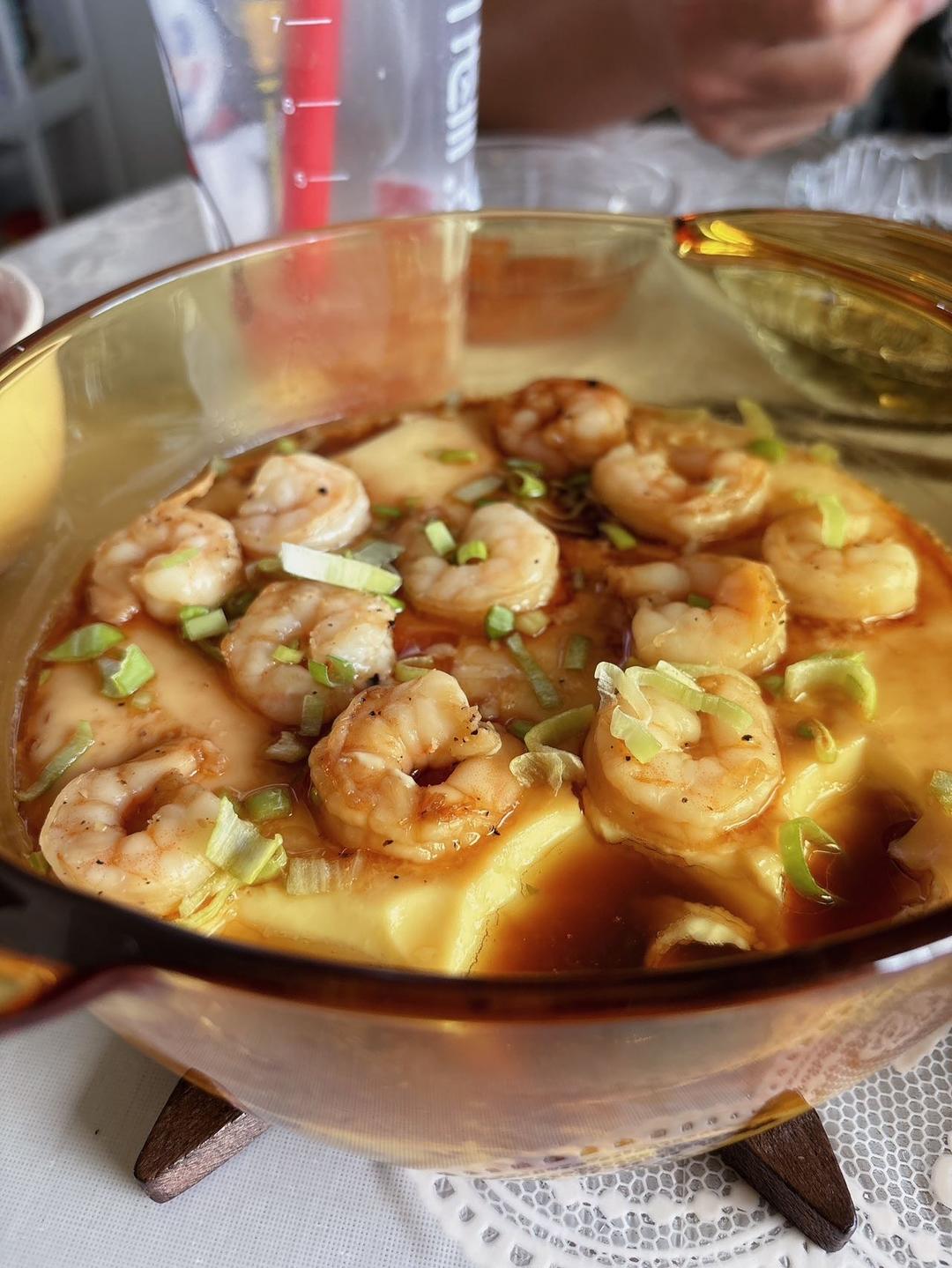 滑嫩的虾仁蛋羹