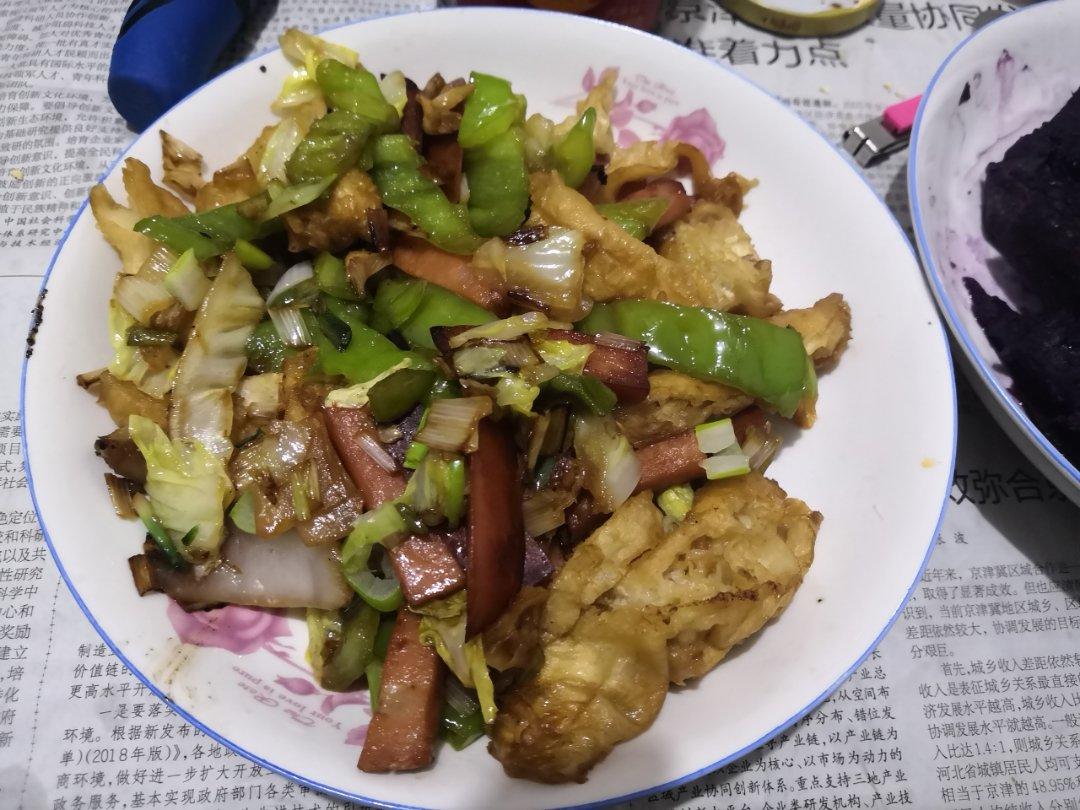 素炒油条