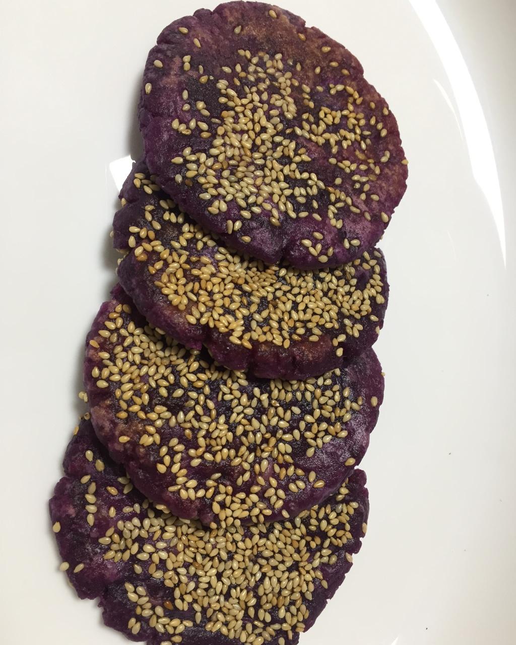 每天保持快乐的心情做的香煎紫薯饼