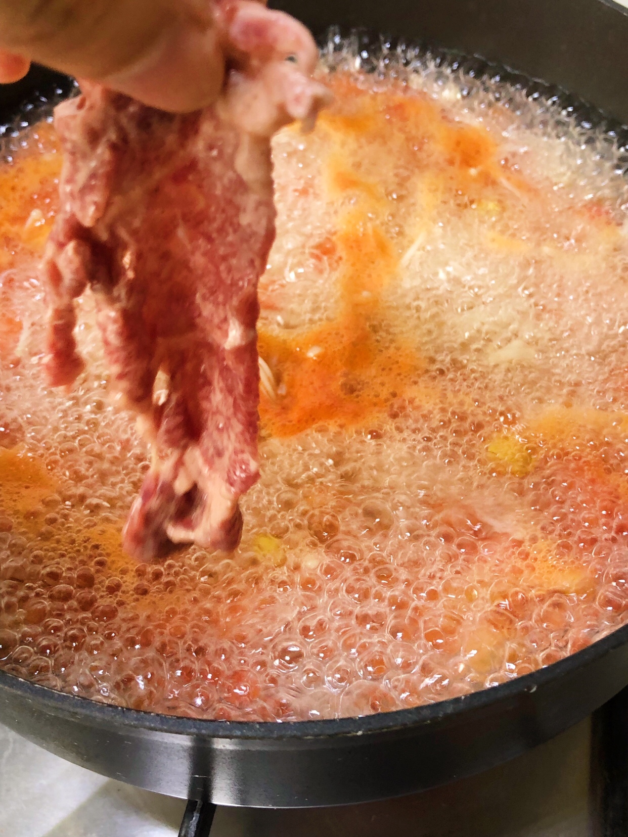 番茄金针菇汆牛肉片的做法 步骤9