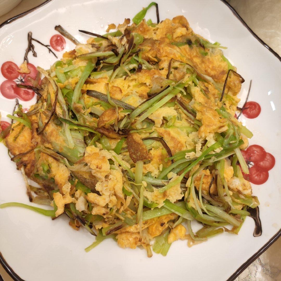 老丁的私房菜－韭黄炒鸡蛋