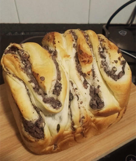 红豆千层面包