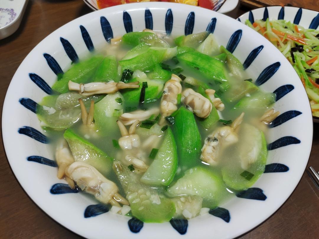丝瓜炒蛏子