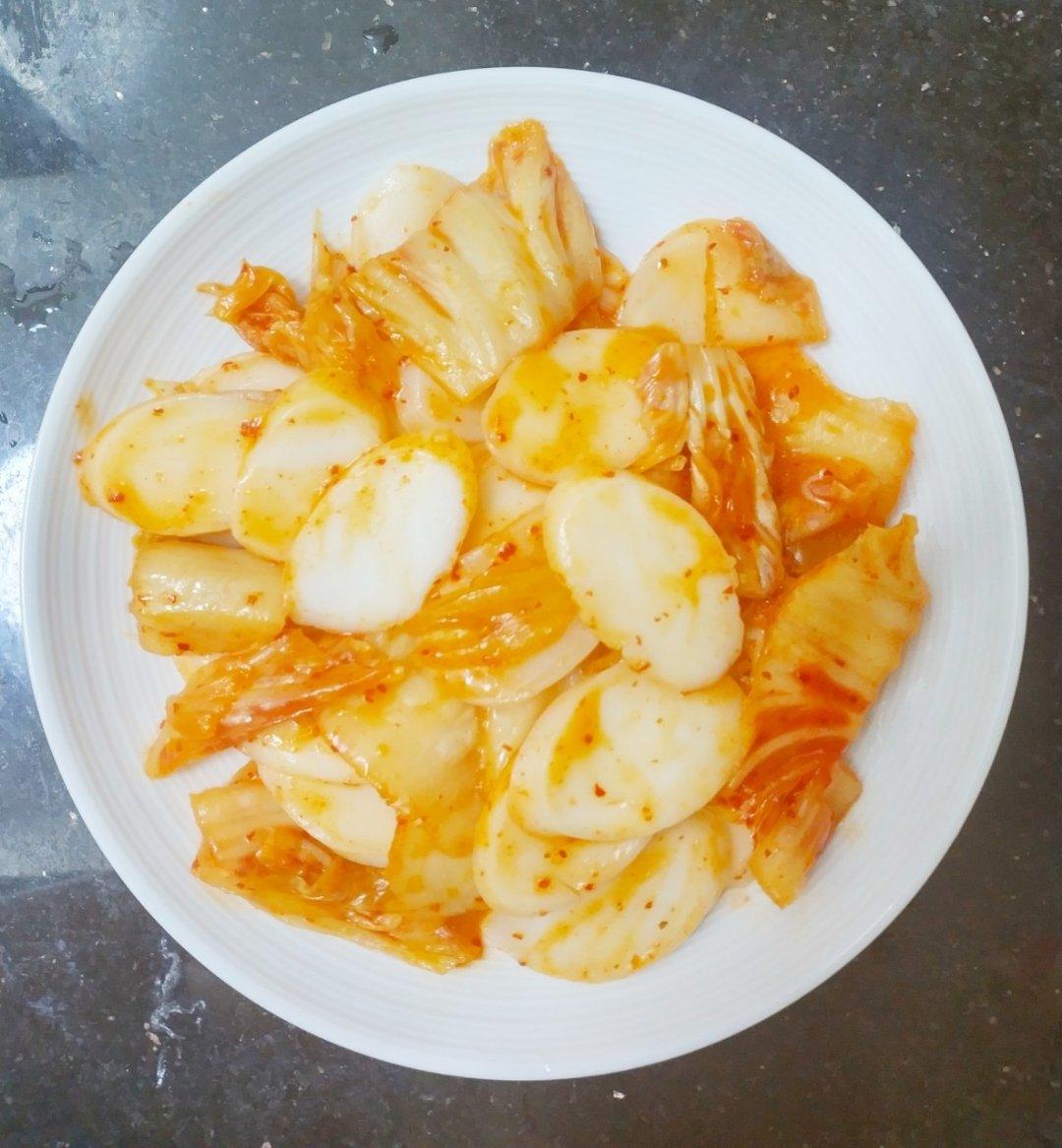 辣白菜炒年糕