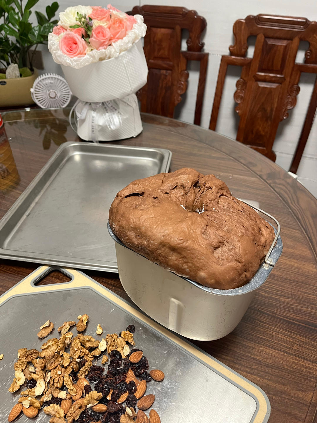麻薯核桃夹心软欧包