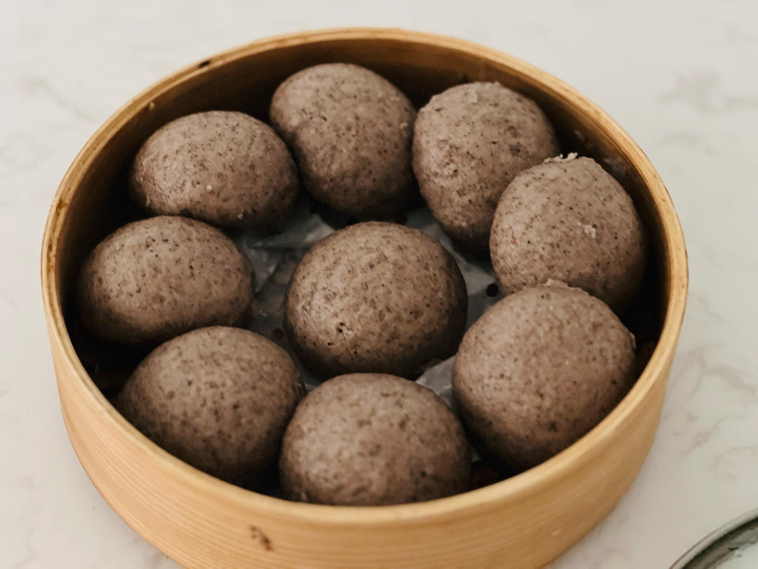 玫瑰藕粉燕麦馒头
