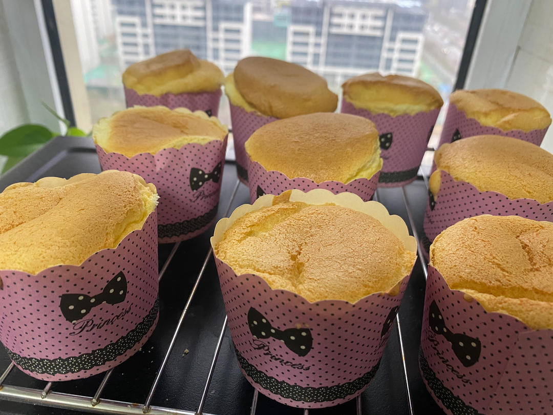 纸杯蛋糕 8寸戚风蛋糕的量
