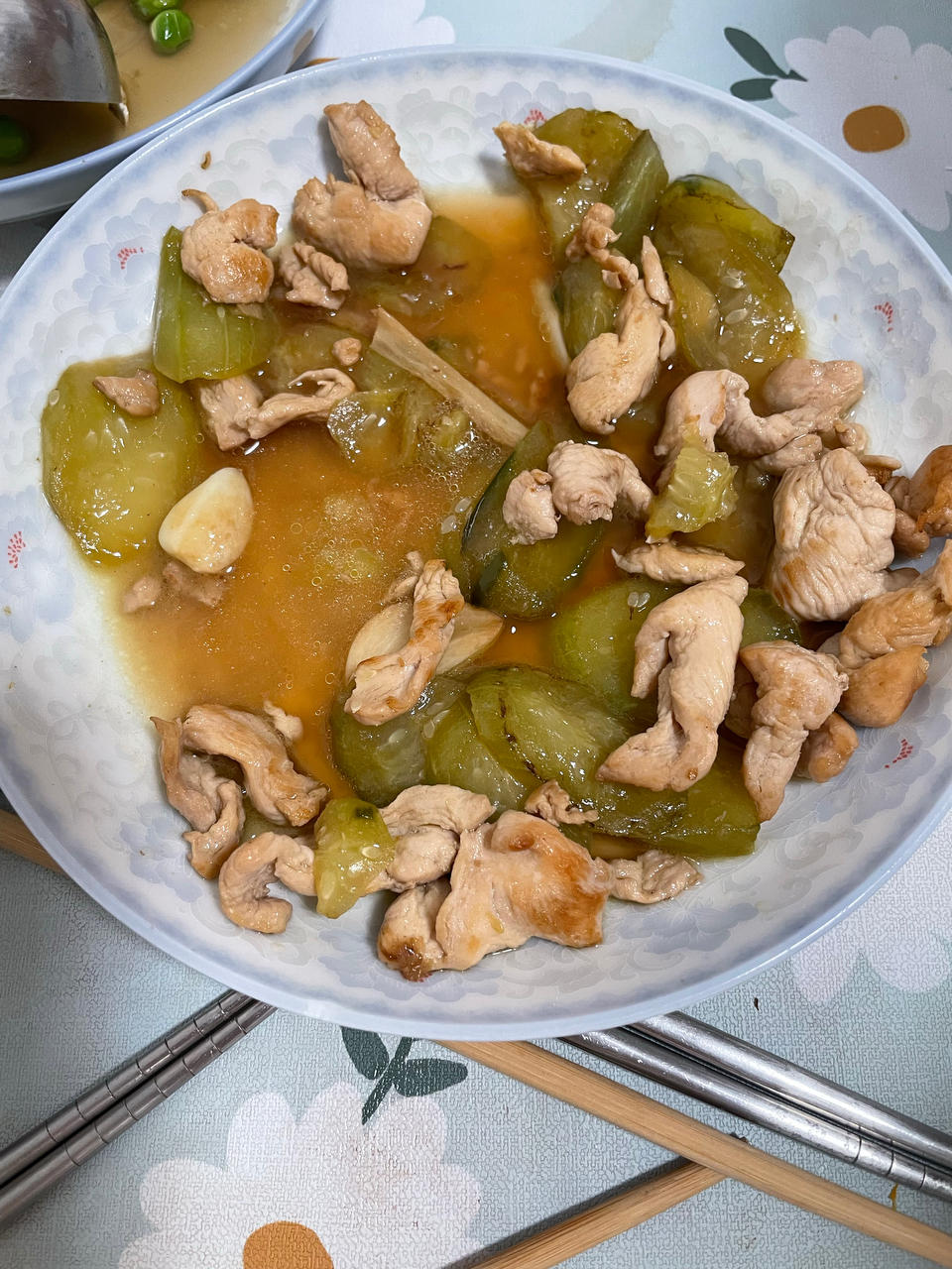 今日菜谱：黄瓜鸡胸肉片