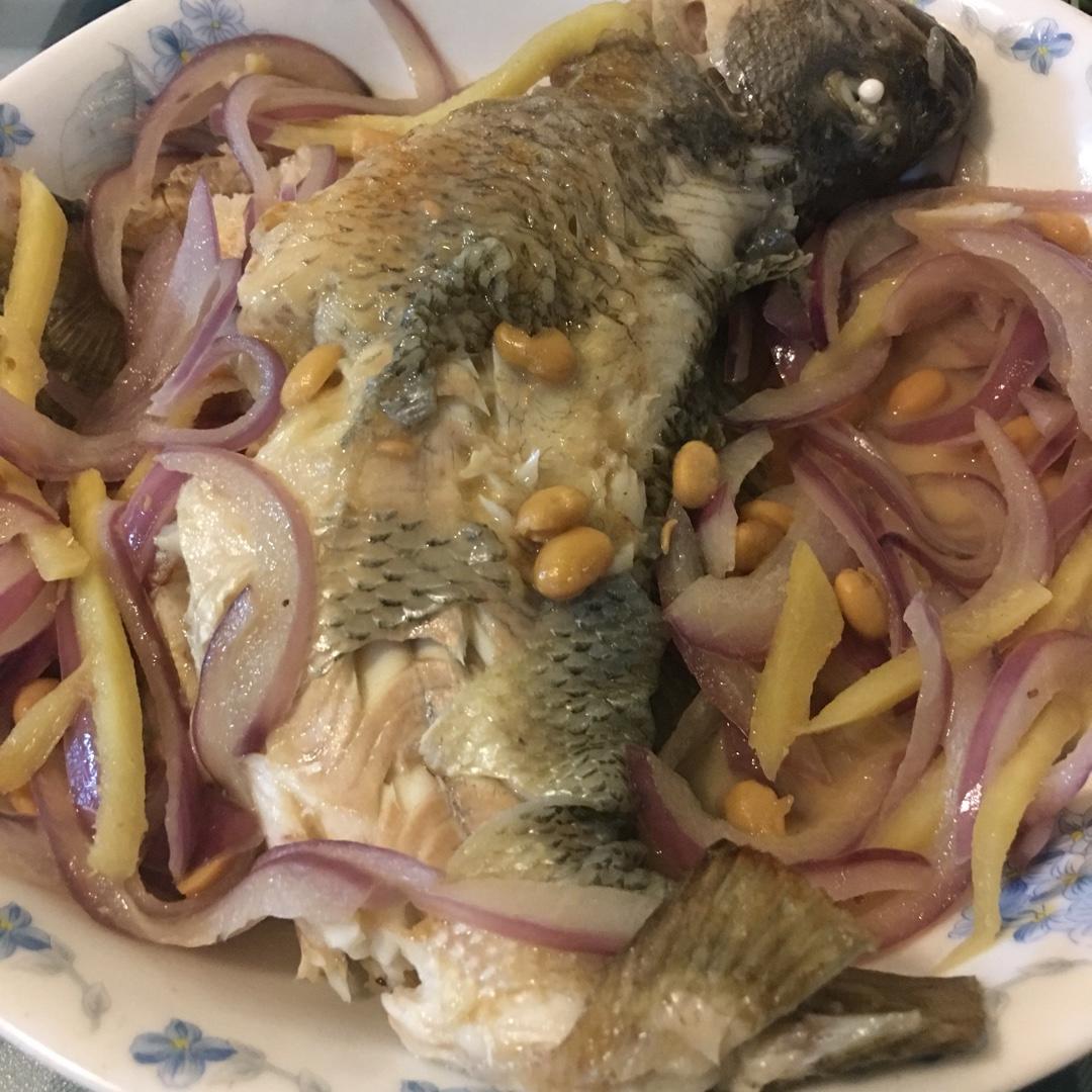 豆瓣酱焖浦扇鱼